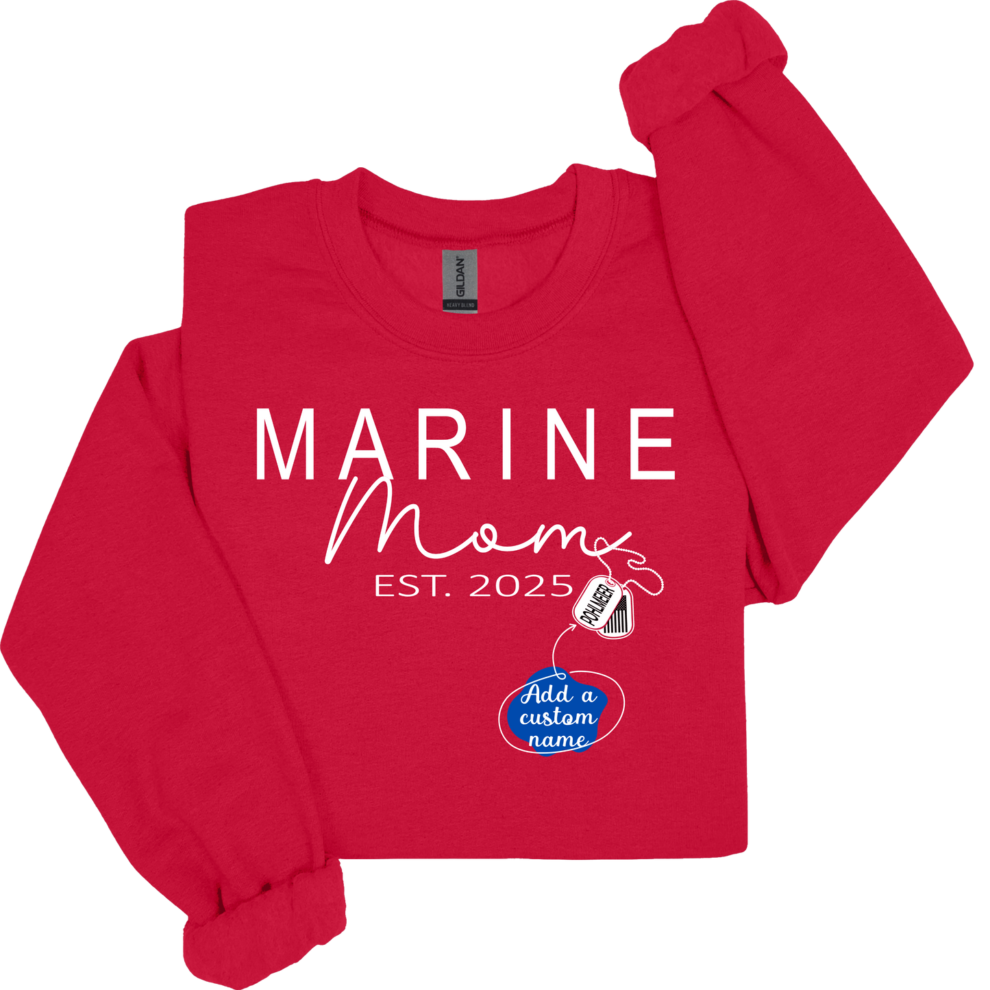 Marine Mom EST 2025* custom year and name on dog tags* - evrytang and more