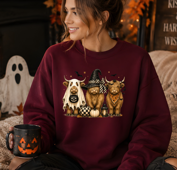Halloween cows sweatshirt