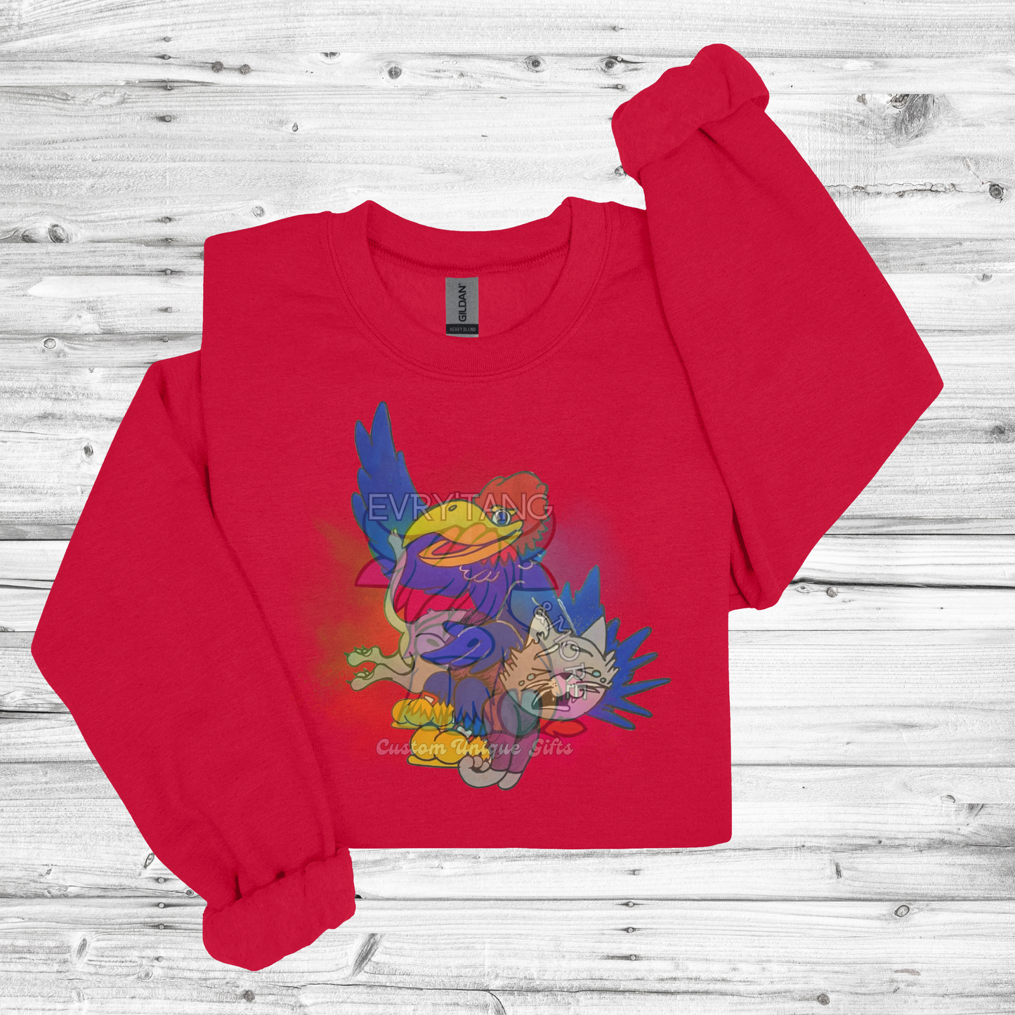 Jayhawk vs. K State Cat Sweatshirt - Rivalry Showdown - evrytang and more