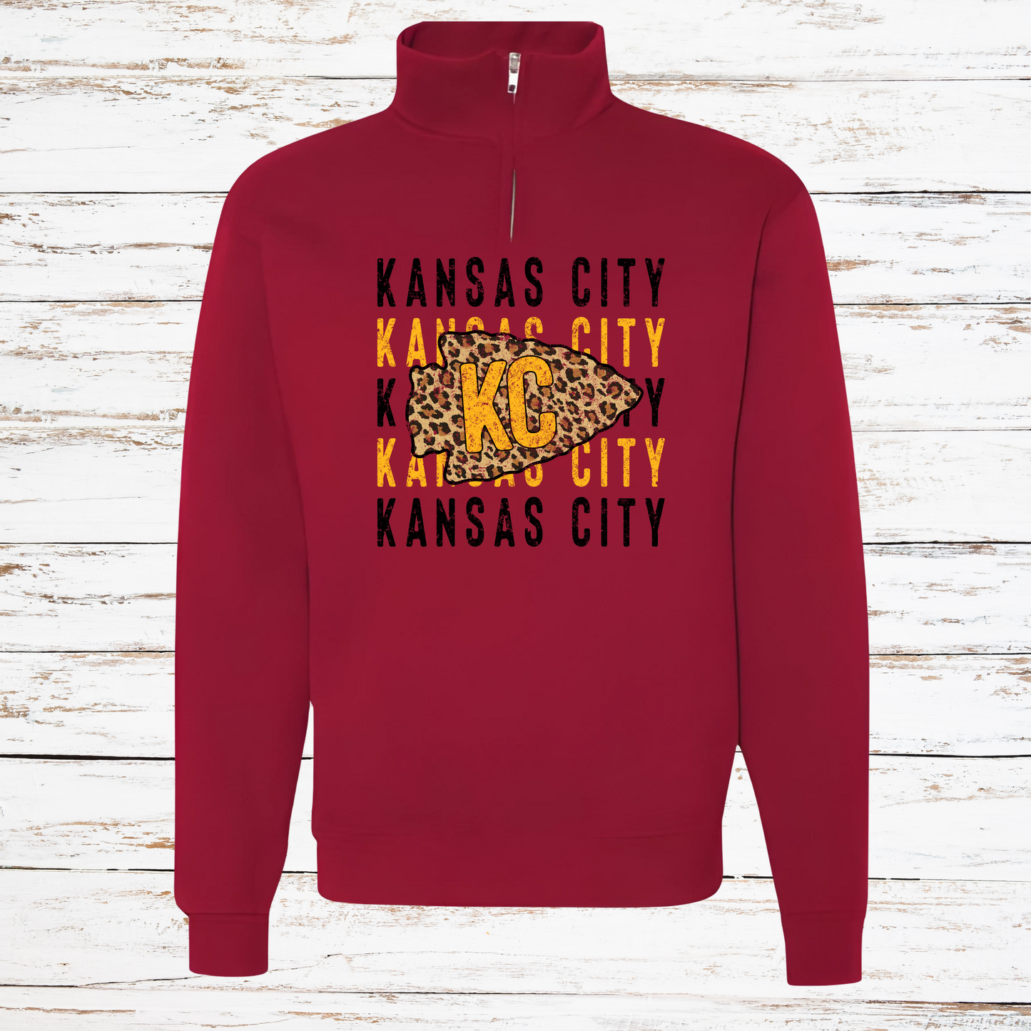 Grunge design for Kansas City fans with a leopard arrowhead - evrytang and more