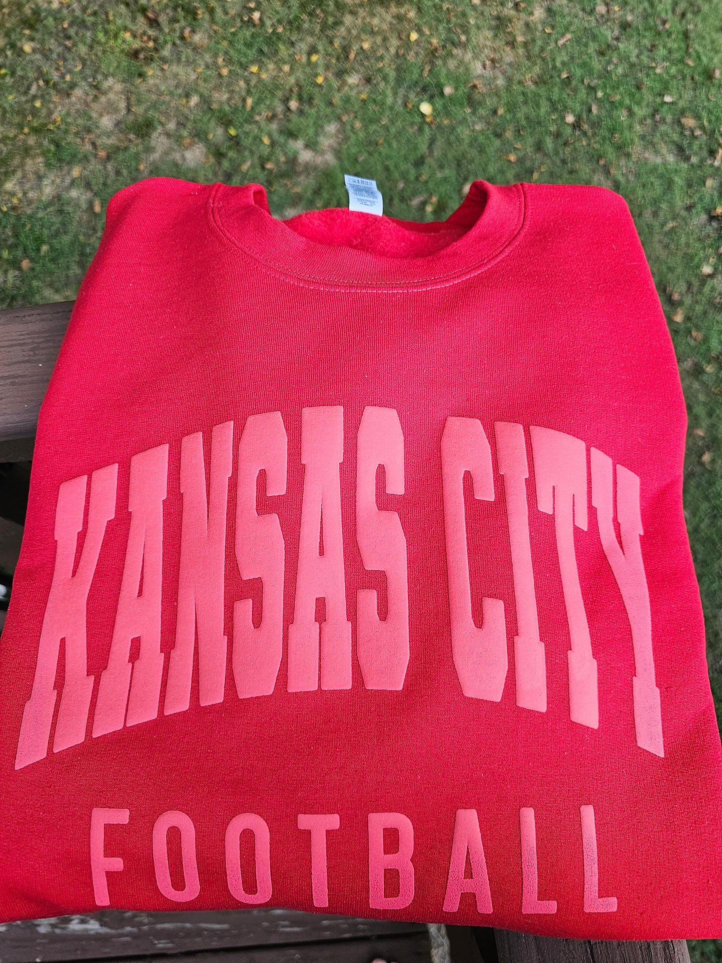 Bold puff print Kansas City Football design