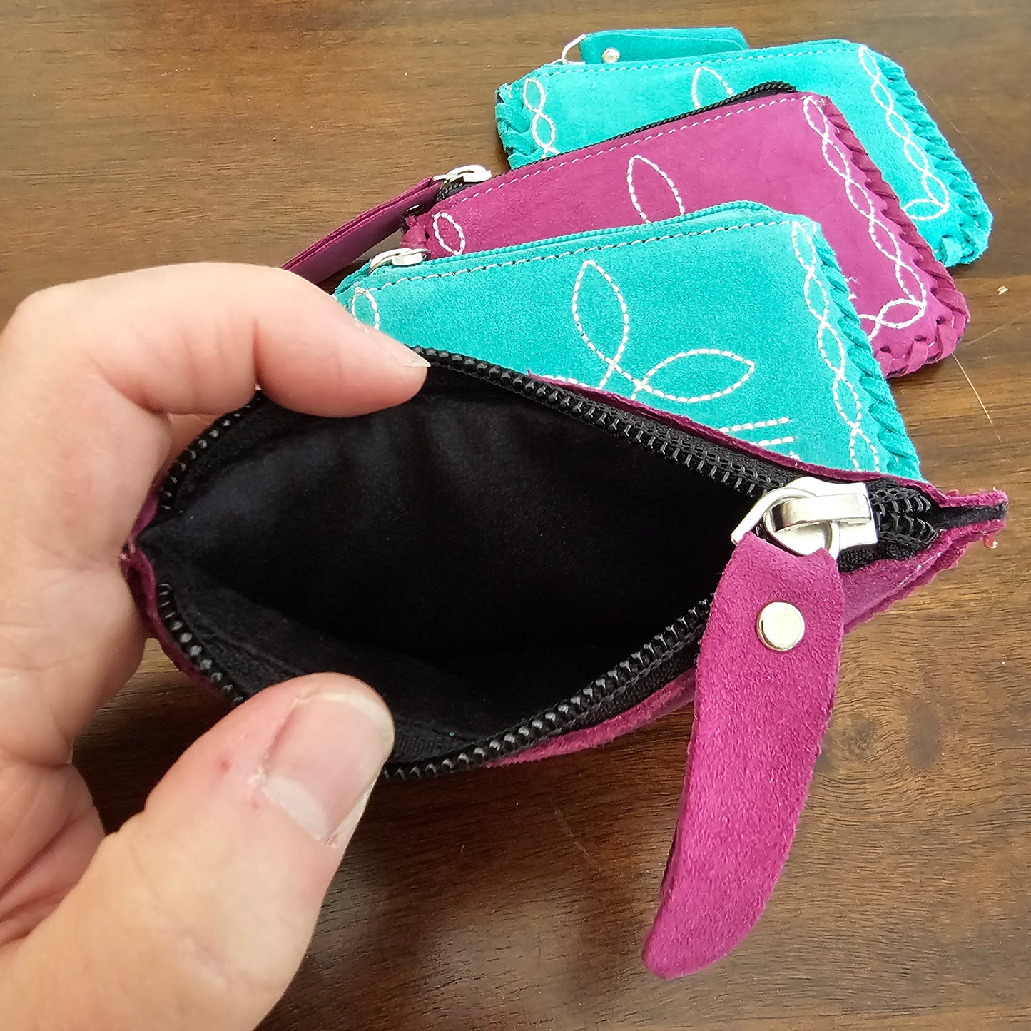 Leather coin purse