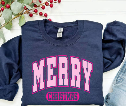 Pink Merry Christmas design