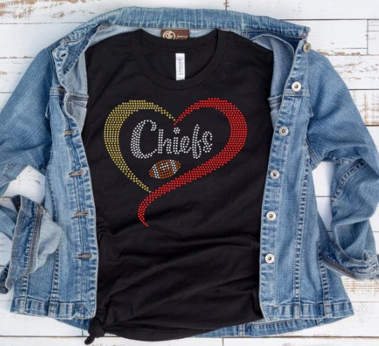 Rhinestone KC Football t-shirt