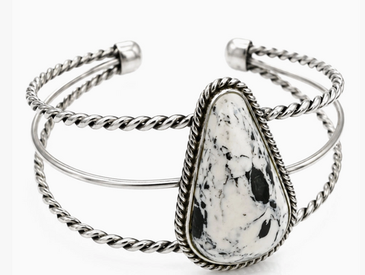 Teardrop Stone Western Cuff Bracelet - evrytang and more