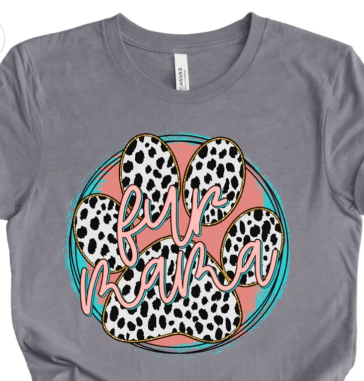 Fur Mama leopard paw print t shirt - evrythang and more