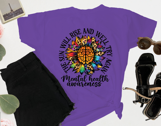 Sunflower design MENTAL HEALTH AWARENESS T shirt - evrythang and more