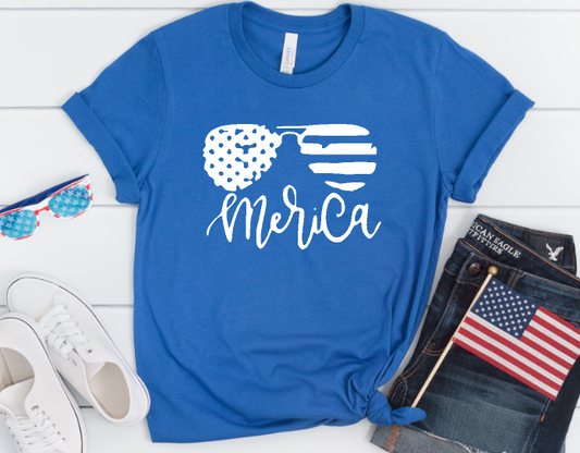 Merica, July 4th short sleeved shirt - evrythang and more