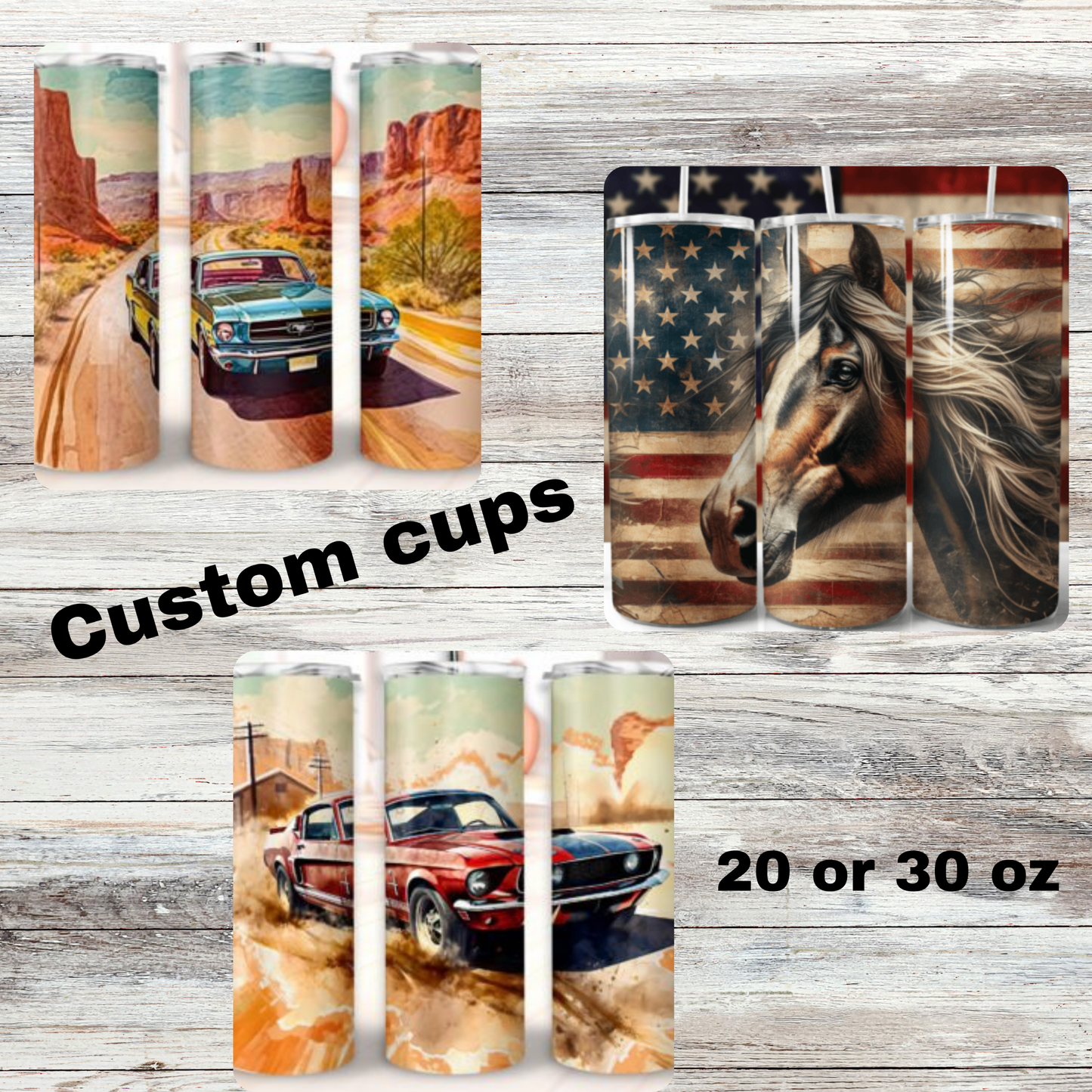 Custom Tumbler cup/ Mustang Club of Greater Kansas City