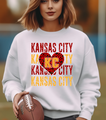 Kansas City Leopard heart design - evrythang and more