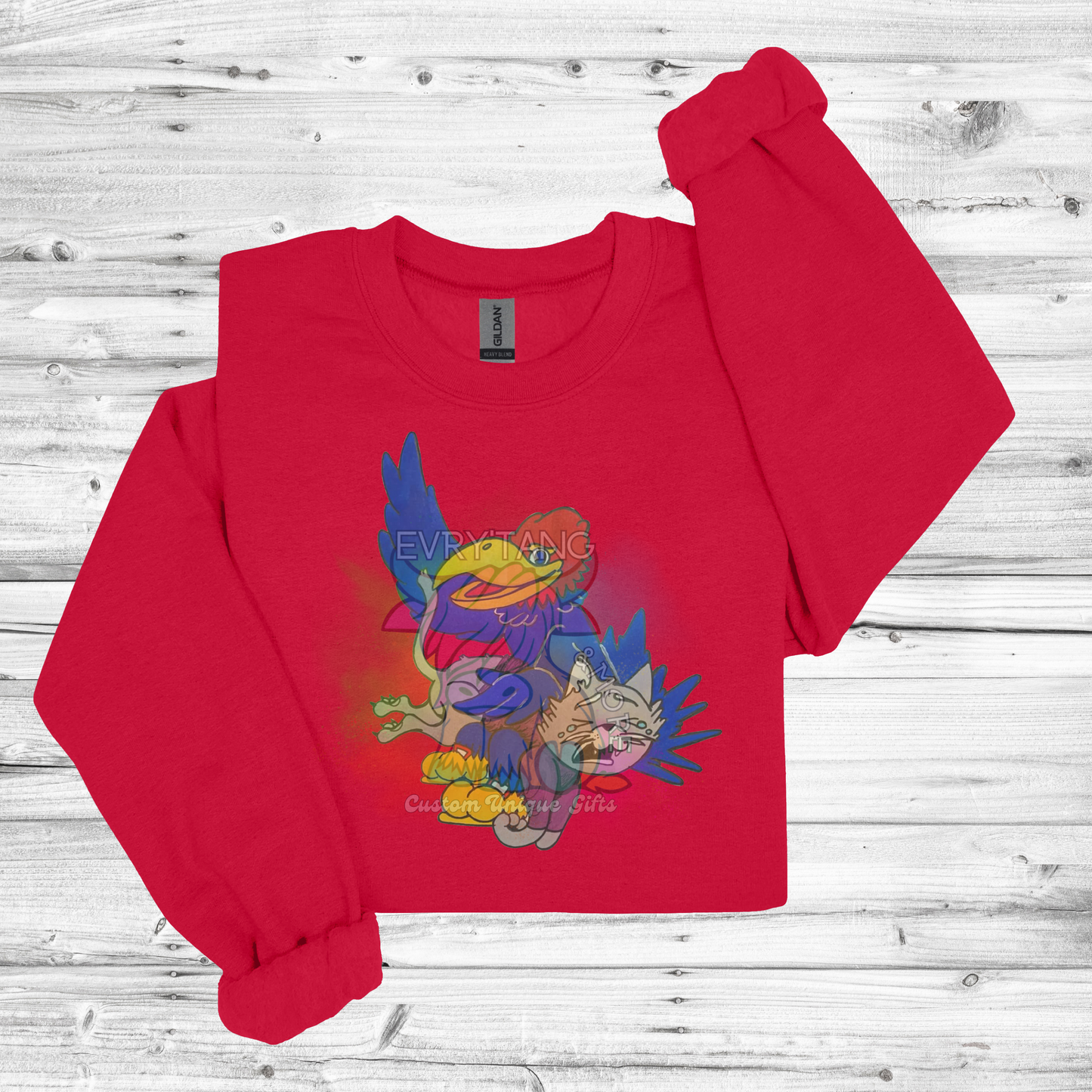 Jayhawk vs. K State Cat Sweatshirt - Rivalry Showdown