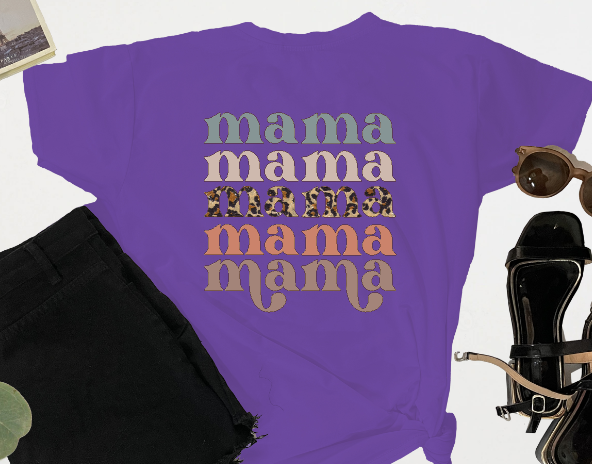 Mama fall colors with leopard print design - evrythang and more