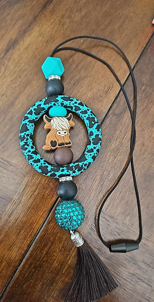 Western cow car charm - evrytang and more