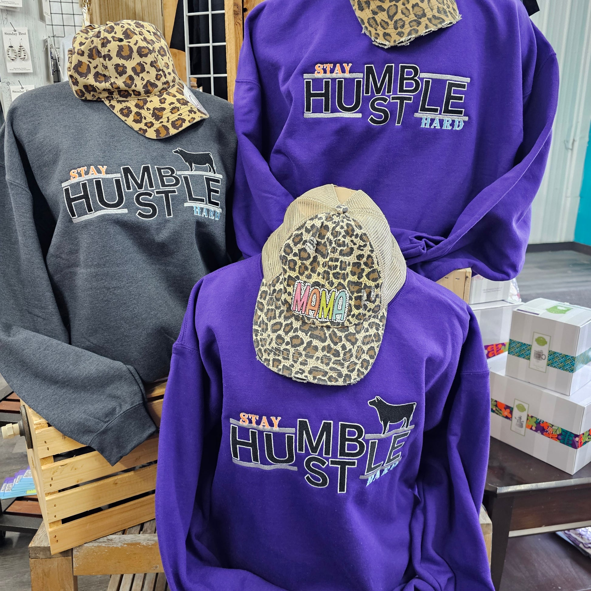 Stay Humble Hustle Hard embroidery sweatshirt - evrytang and more