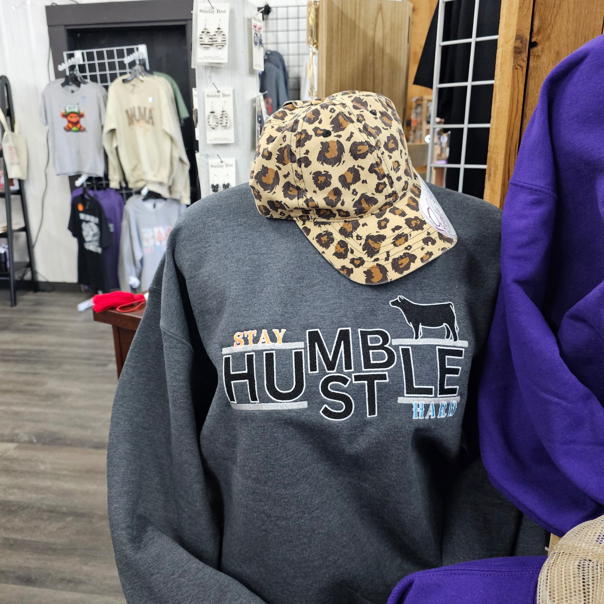 Stay Humble Hustle Hard embroidery sweatshirt - evrytang and more