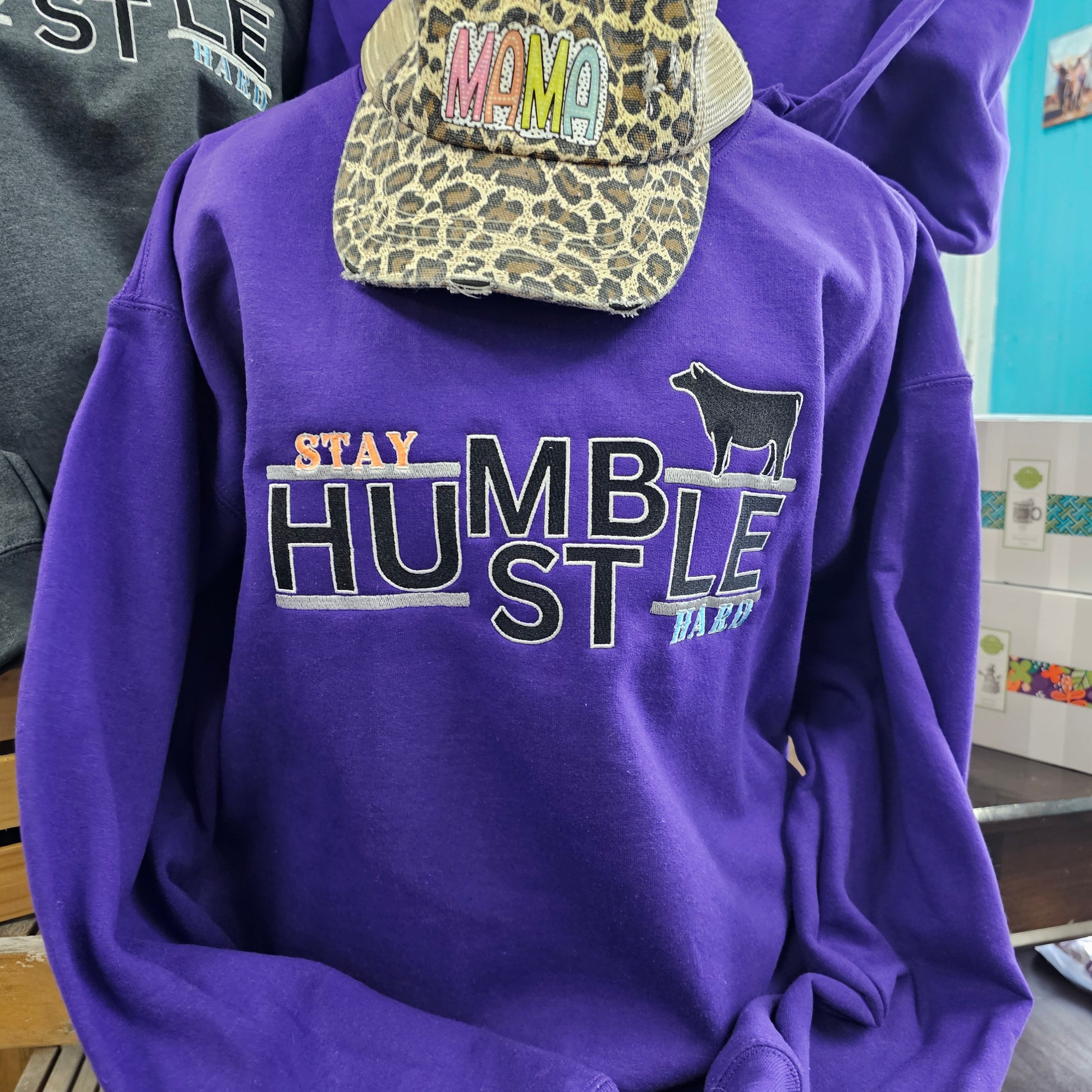 Stay Humble Hustle Hard embroidery sweatshirt - evrytang and more
