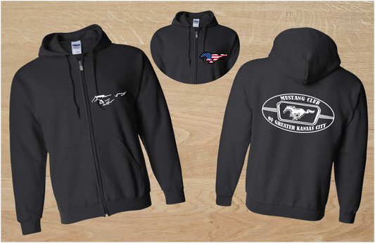 Zip up Hoodie Mustang Club of Greater Kansas City